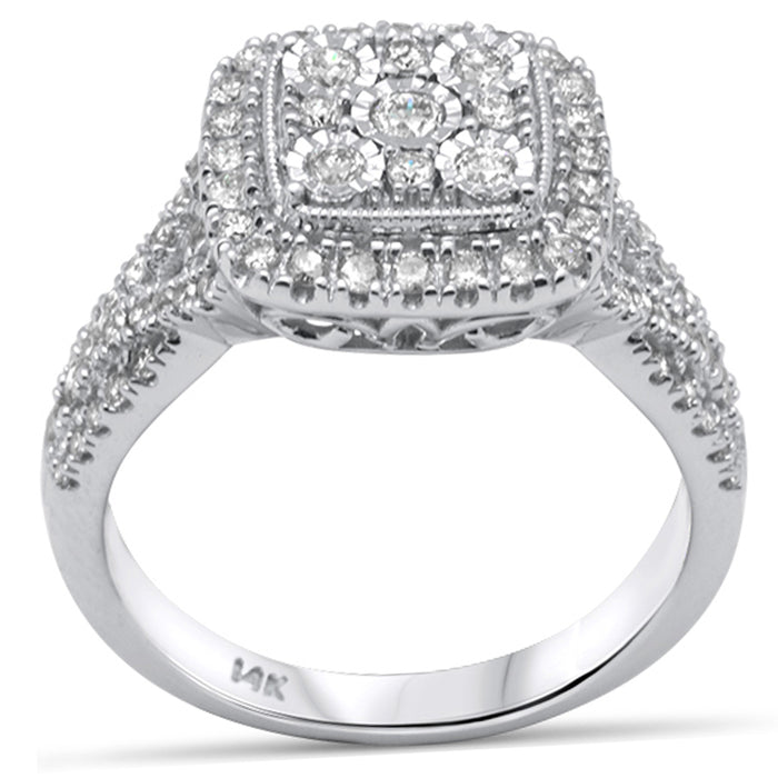 DIAMOND CLOSEOUT! .74ct G SI 14K White Gold Diamond Women's Ring Size 6.5