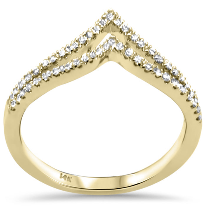 SPECIAL! .25ct G SI 14K Yellow Gold V Shaped Ring