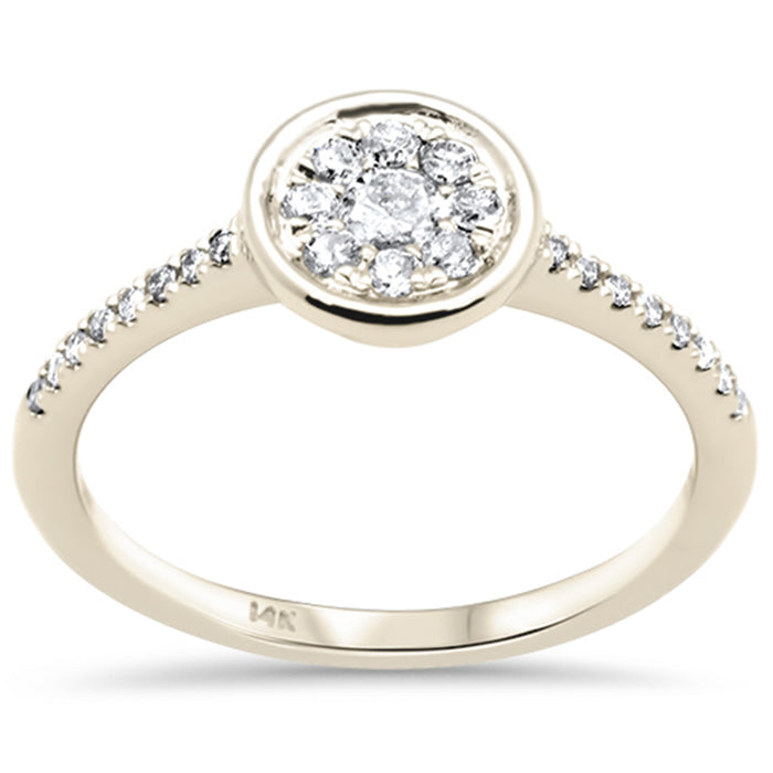 DIAMOND CLOSEOUT! .35ct G SI 14K Yellow Gold Bezel Settings Diamond Engagement Ring