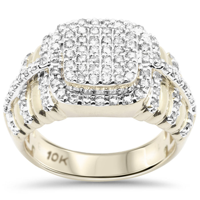 DIAMOND CLOSEOUT! 1.37ct G SI 10K Yellow Gold Men's Diamond Ring Band