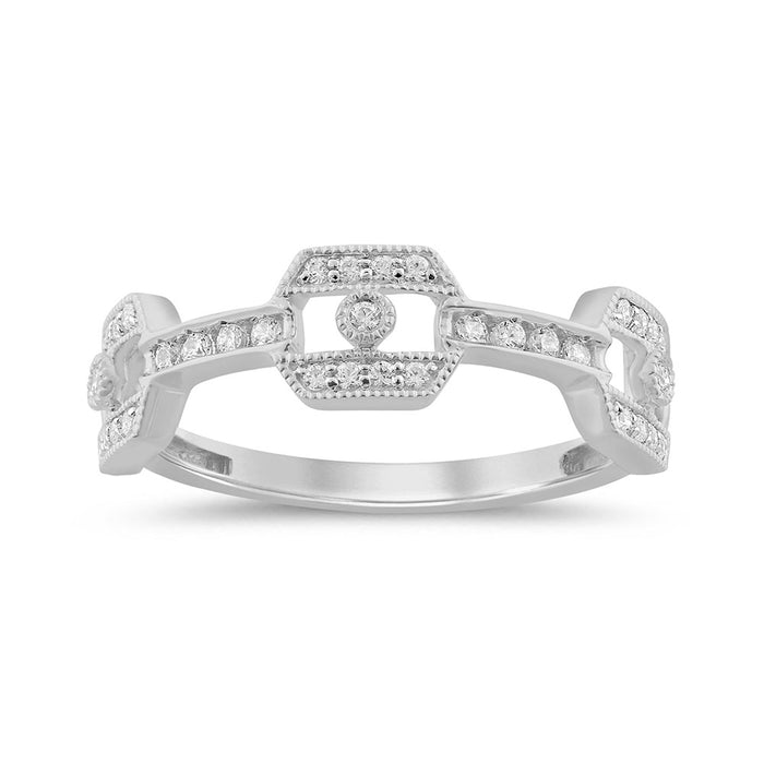 DIAMOND CLOSEOUT! .23ct G SI 14K White Gold Women's Diamond Ring Band Size 7