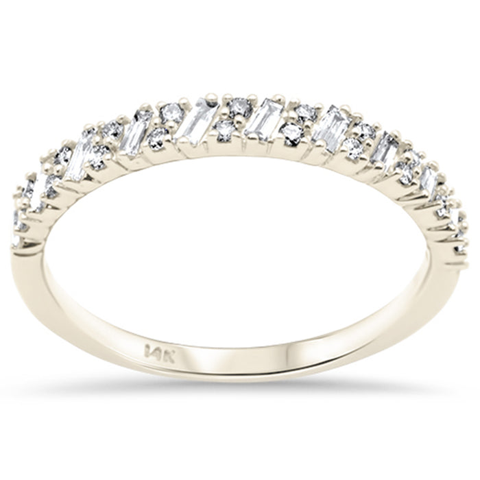 SPECIAL! .33ct G SI 14K Yellow Gold Round & Baguette Diamond Ring Band