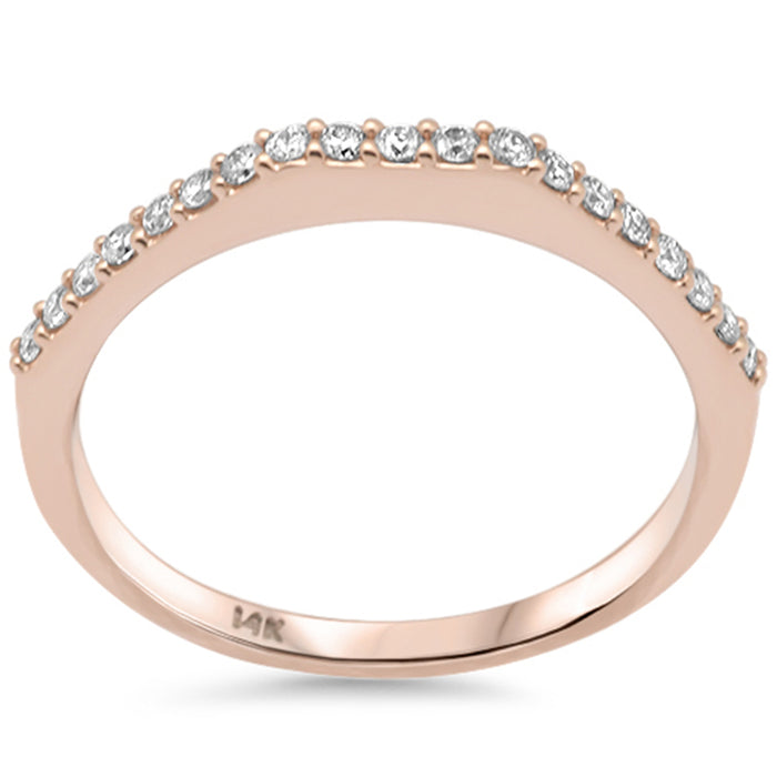 DIAMOND CLOSEOUT! .20ct G SI 14K Rose Gold Diamond Stackable Ladies Band Size 6.5