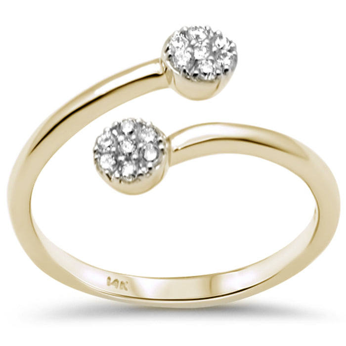 DIAMOND CLOSEOUT! .16ct G SI 14K Yellow Gold Diamond Ladies Wrap around Ring Size 6.5