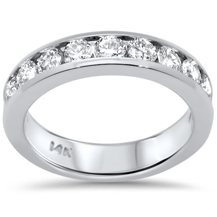 DIAMOND CLOSEOUT! 1.11ct G SI 14K White Gold Diamond Wedding Band Ring Size 6.5