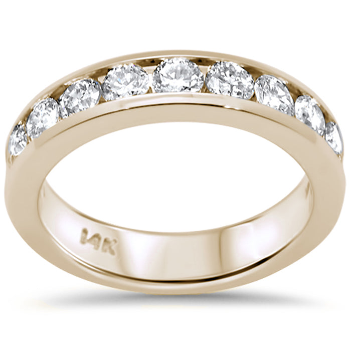 SPECIAL! 0.98ct G SI 14K Yellow Gold Diamond Wedding Band Ring Size 6.5