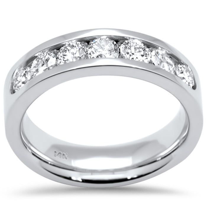 DIAMOND CLOSEOUT! 1.04ct G SI 14K White Gold Diamond Wedding Band Ring Size 6.5