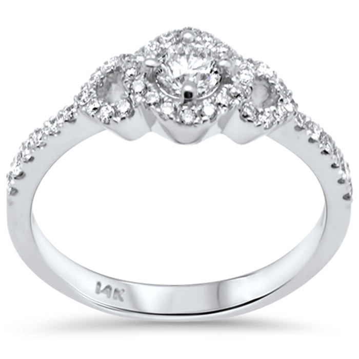 DIAMOND CLOSEOUT! .55ct G SI 14K White Gold Diamond Engagement Ring Size 6.5