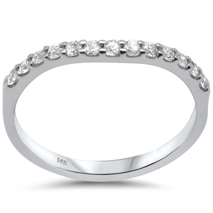 DIAMOND CLOSEOUT! .26ct G SI 14K White Gold Diamond Stackable Ring Band
