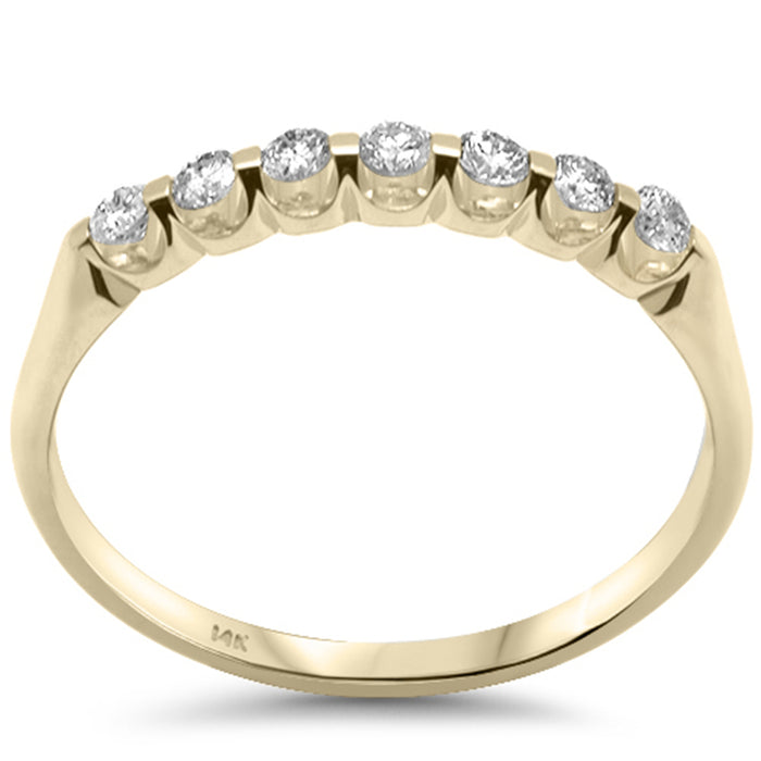 DIAMOND CLOSEOUT! .24ct G SI 14K Yellow Gold Diamond 7-Stones Ring Band