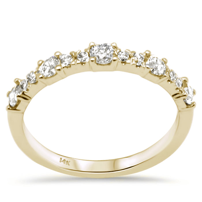DIAMOND CLOSEOUT! .54ct G SI 14K Yellow Gold Diamond Ring Band Size 6.5