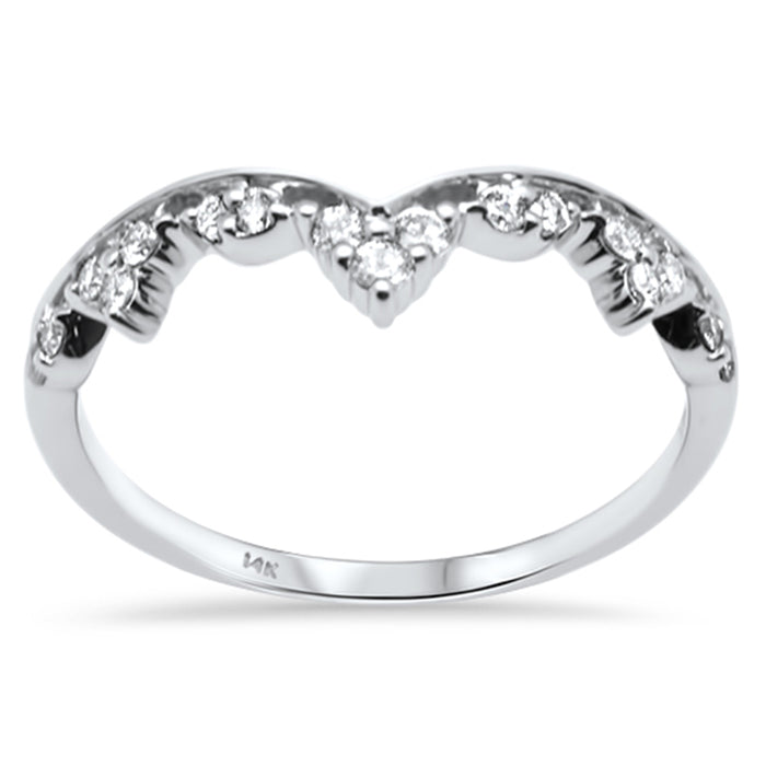 DIAMOND CLOSEOUT! .20ct G SI 14K White Gold Diamond Stackable Band Ring Size 6.5