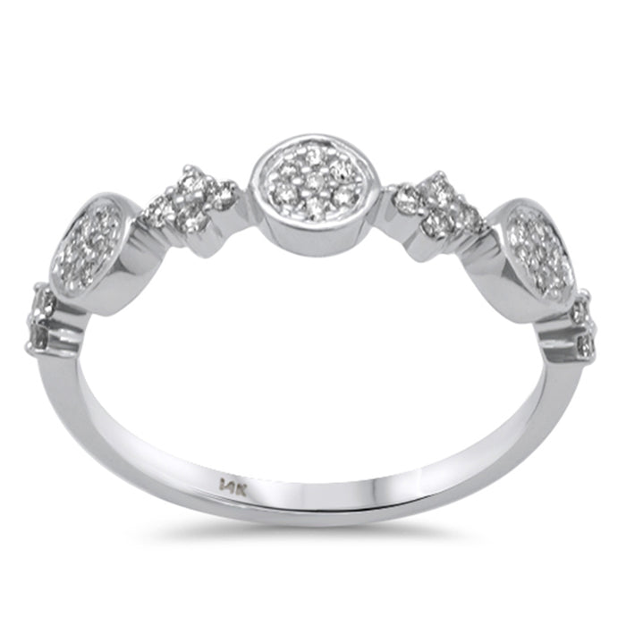 DIAMOND CLOSEOUT! .25ct G SI 14K White Gold Diamond Multi Shaped Band Ring Size 6.5