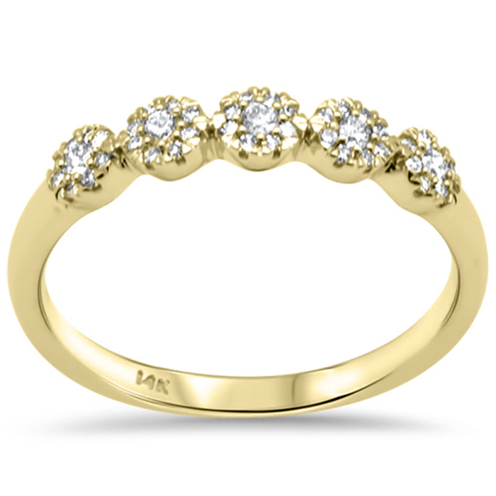 DIAMOND CLOSEOUT! .18ct G SI 14K Yellow Gold Diamond Band Ring Size 6.5