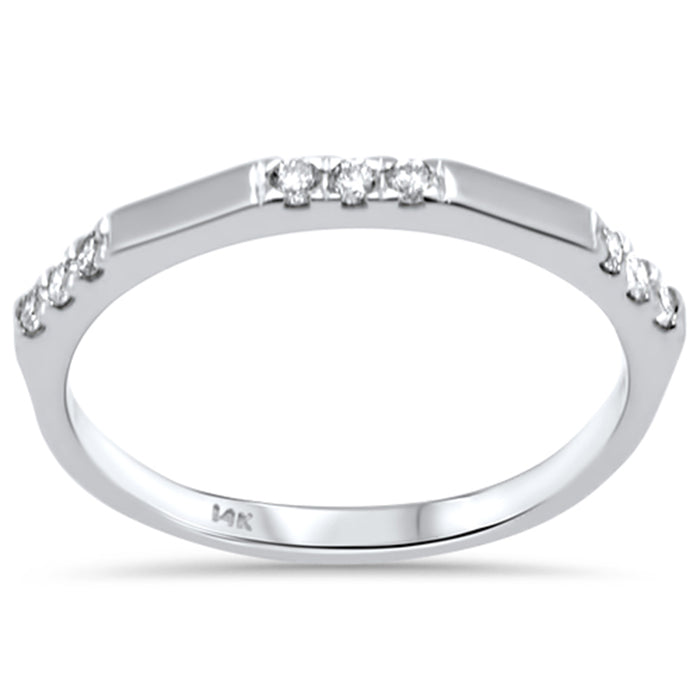 .15ct G SI 14K White Gold Diamond Band Ring Size 6.5