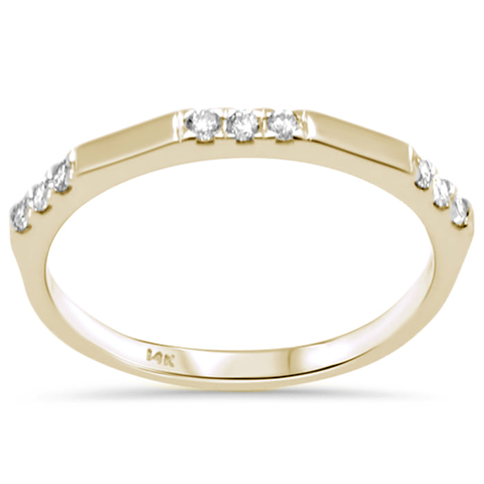 .15ct G SI 14K Yellow Gold Diamond Band Ring Size 6.5