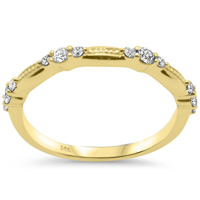 DIAMOND CLOSEOUT! .28ct G SI 14K Yellow Gold Diamond Band Ring Size 6.5