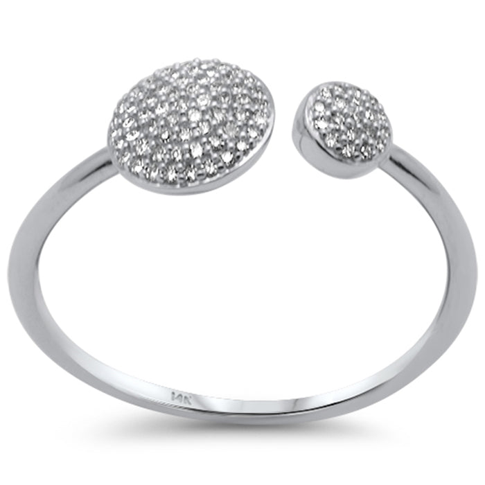 .13ct G SI 14K White Gold Diamond Wrap Around Band Ring Size 6.5