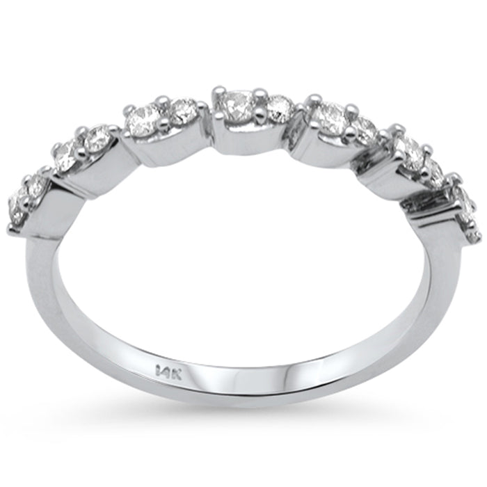 DIAMOND CLOSEOUT! .33ct G SI 14K White Gold Diamond Petite Anniversary Band Ring Size 6.5