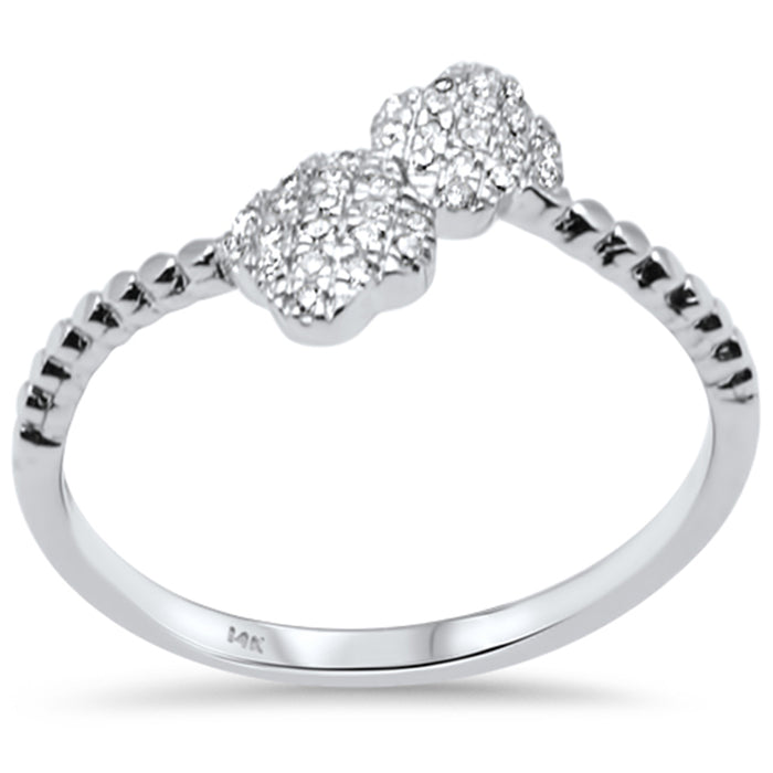DIAMOND CLOSEOUT! .10ct G SI 14K White Gold Diamond Wrap Around Band Ring Size 6.5