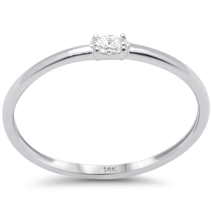 .07ct G SI 14K White Gold Diamond Band Ring Size 6.5