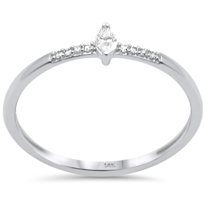 .10ct G SI 14K White Gold Diamond Band Ring Size 6.5