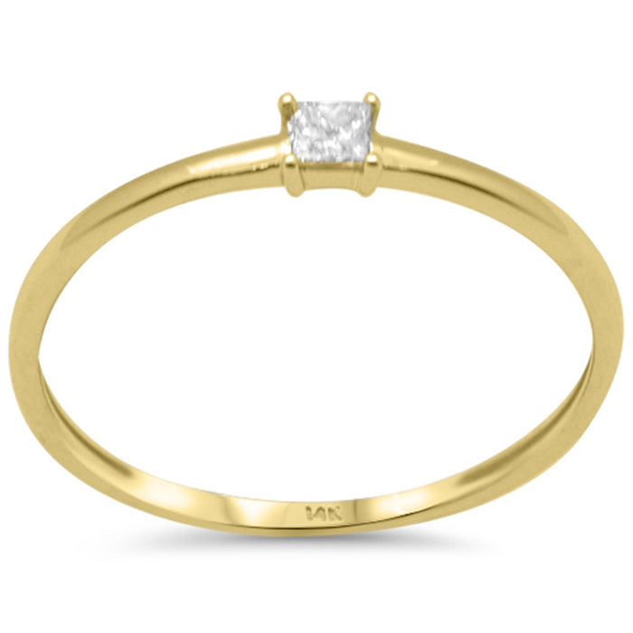 DIAMOND CLOSEOUT! .08ct G SI 14K Yellow Gold Baguette Diamond Band Ring Size 6.5