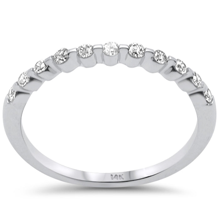 .23ct G SI 14K White Gold Diamond Petite Band Ring Size 6.5