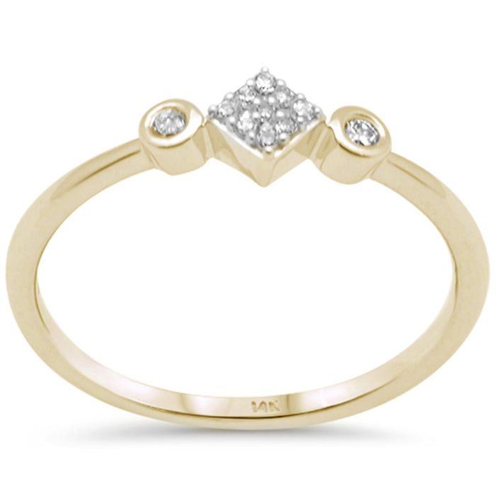 DIAMOND CLOSEOUT! .10ct G SI 14K Yellow Gold Diamond Petite Band Ring Size 6.5