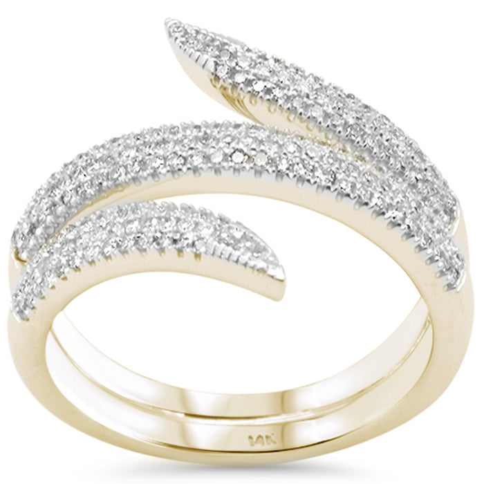 SPECIAL! .50ct G SI 14K Yellow Gold Diamond Wrap Arround Band Ring Size 6.5