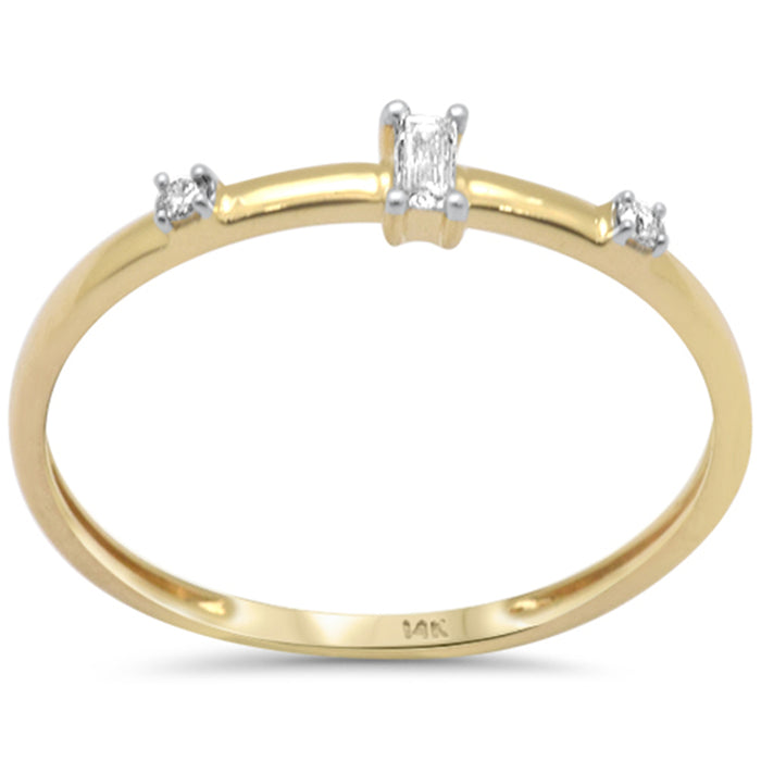 DIAMOND CLOSEOUT! .09ct G SI 14K Yellow Gold Diamond Petite Band Ring Size 6.5