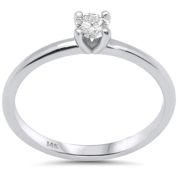 DIAMOND CLOSEOUT! .50ct G SI 14K White Gold Round Diamond Solitaire Ring Size 6.5