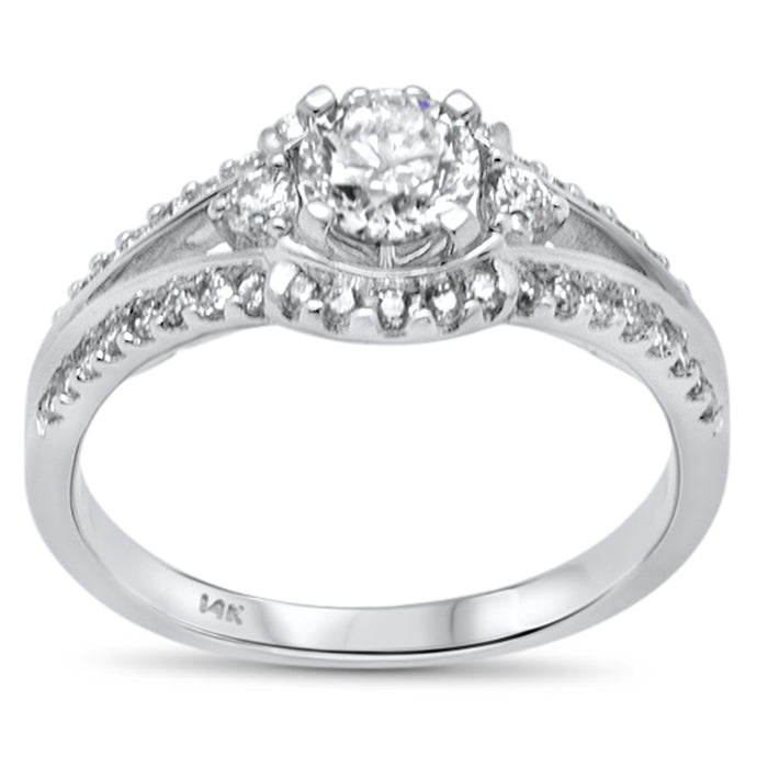 SPECIAL! .91ct G SI 14K White Gold Round Diamond Engagement Ring Size 6.5