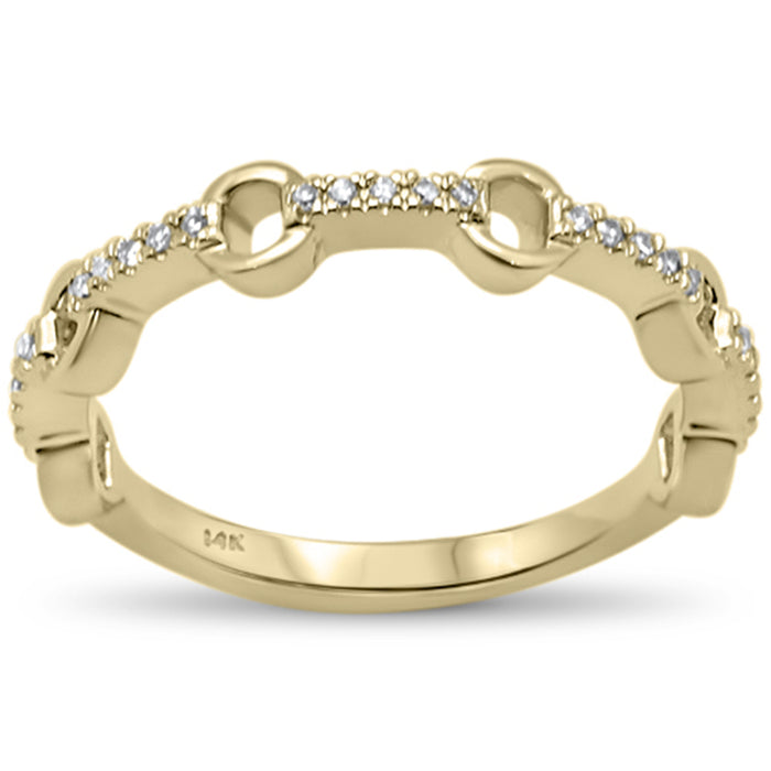 DIAMOND CLOSEOUT! .10ct G SI 14K Yellow Gold Diamond Band Ring Size 6.5