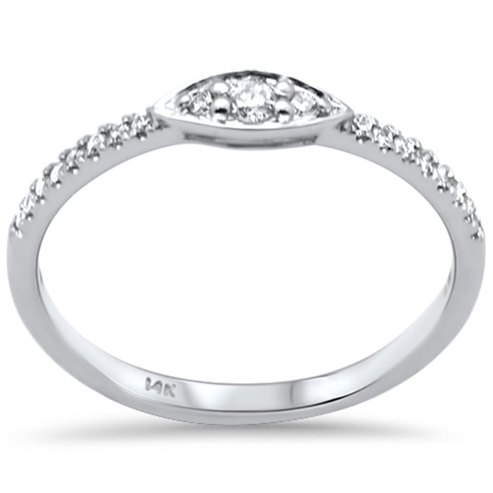 .16ct G SI 14K White Gold Diamond Ring Band Size 6.5