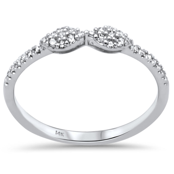 DIAMOND CLOSEOUT! .15ct G SI 14K White Gold Diamond Ring Band Size 6.5