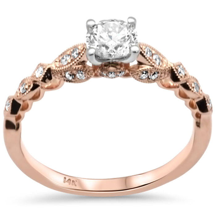 DIAMOND CLOSEOUT! .62ct G SI 14K Rose Gold Diamond Engagement Ring Size 6.5