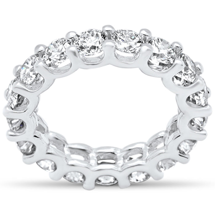 SPECIAL!5.12ct G SI 14K White Gold Diamond Eternity Ring Size 6.5