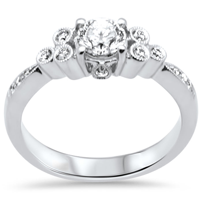 DIAMOND CLOSEOUT! .72ct G SI 18K White Gold Diamond Engagement Ring Size 6.5