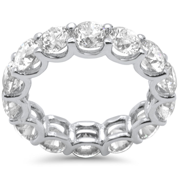 SPECIAL! 7.06ct G SI 14K White Gold Round Diamond Eternity Band Ring Size 6.5