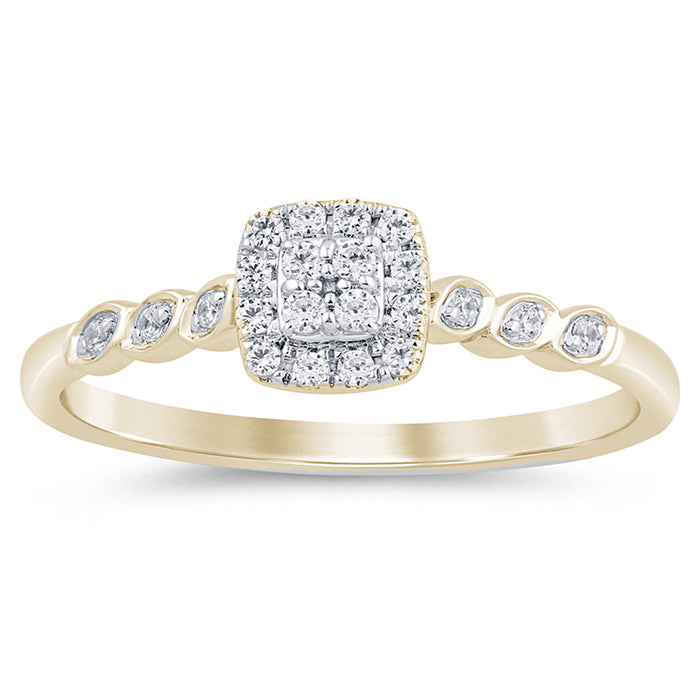 SPECIAL! .14ct G SI 14K Yellow Gold Diamond Engagement Ring Size 6.5