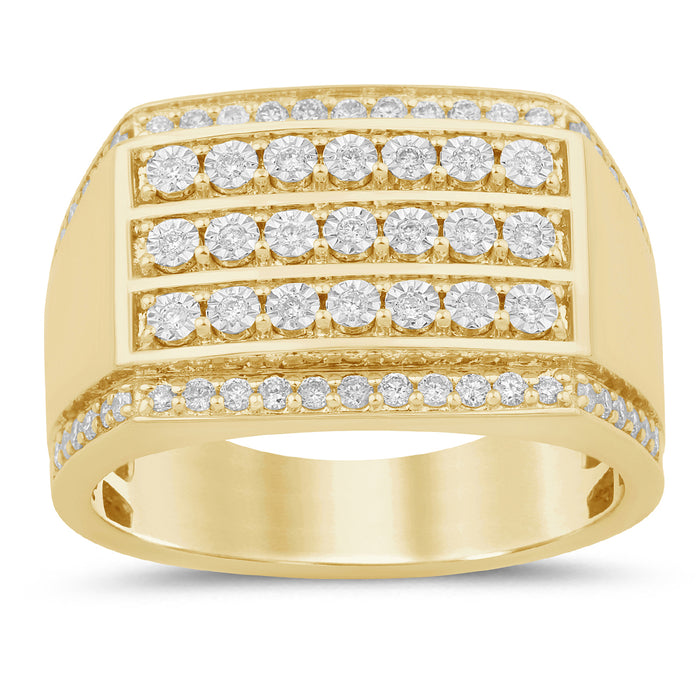 SPECIAL! .52ct G SI 14K Yellow Gold Diamond Men's Band Ring Size 10