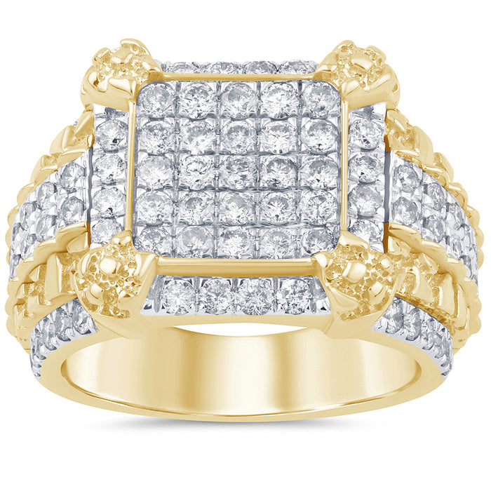 SPECIAL! 2.54ct G SI 14K Yellow Gold Diamond Men's Band Ring Size 10