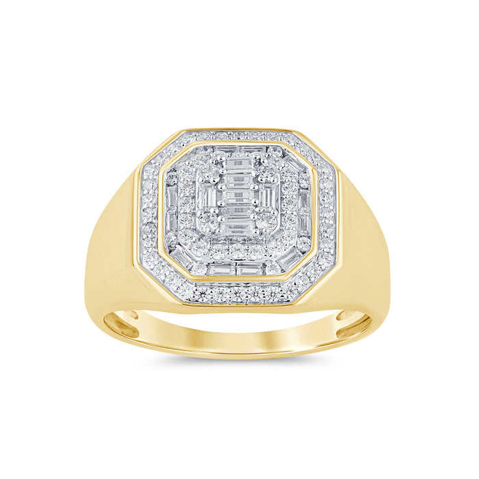 SPECIAL! .75ct G SI 14K Yellow Gold Diamond Mens Band Ring Size 10