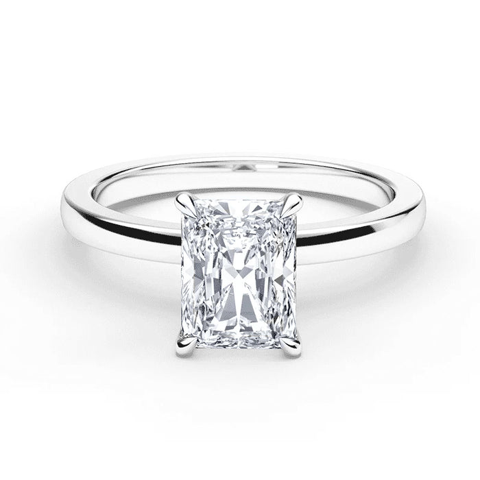 SPECIAL! 1.03ct G SI 14K White Gold Radiant Cut Diamond Solitaire Ring Band Size 6.5