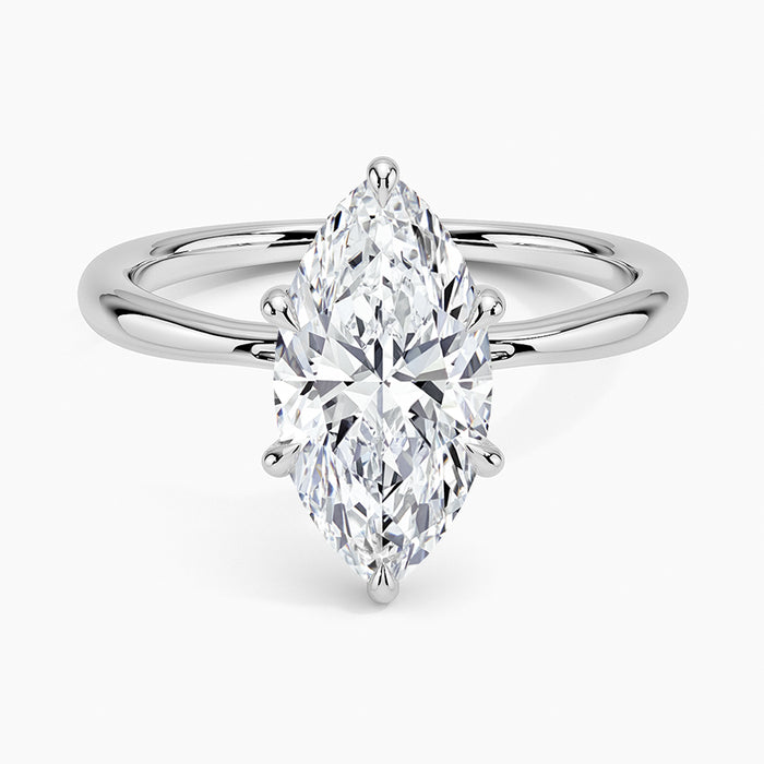 SPECIAL! .75ct G SI 14K White Gold Marquise Diamond Solitaire Ladies Ring