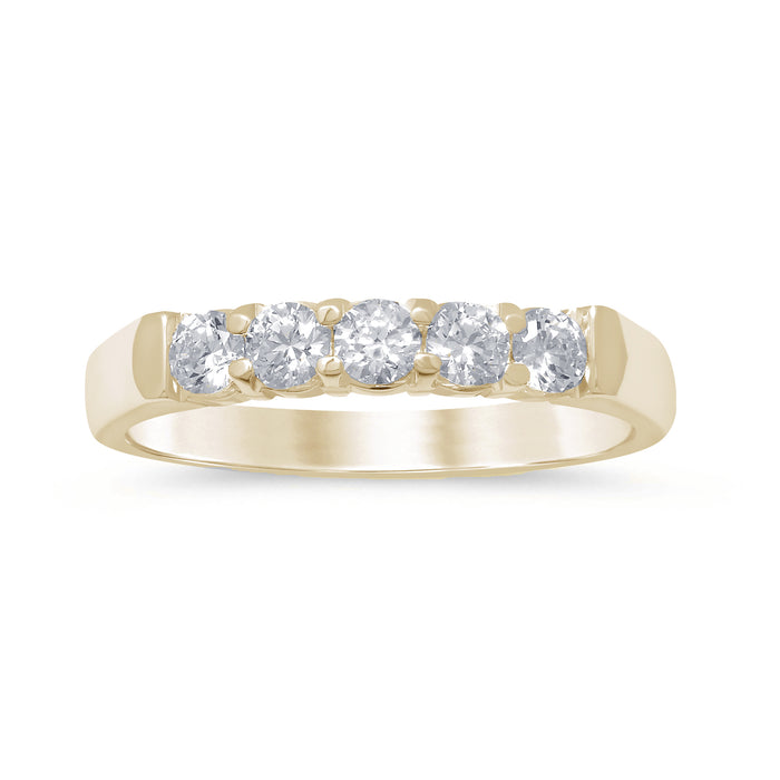 SPECIAL! .52ct G SI 14K Yellow Gold Diamond Band Ring Size 6.5