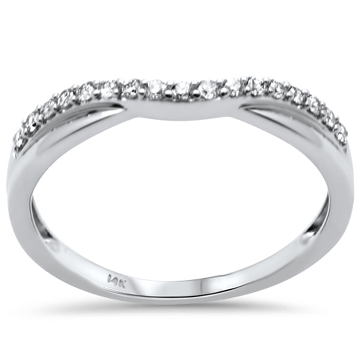 SPECIAL! .16ct G SI 14K White Gold Diamond Stackable Band Ring Size 6.5