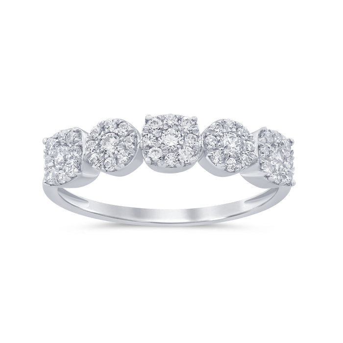 SPECIAL!.46ct G SI 14K White Gold Diamond Band Ring Size 6.5