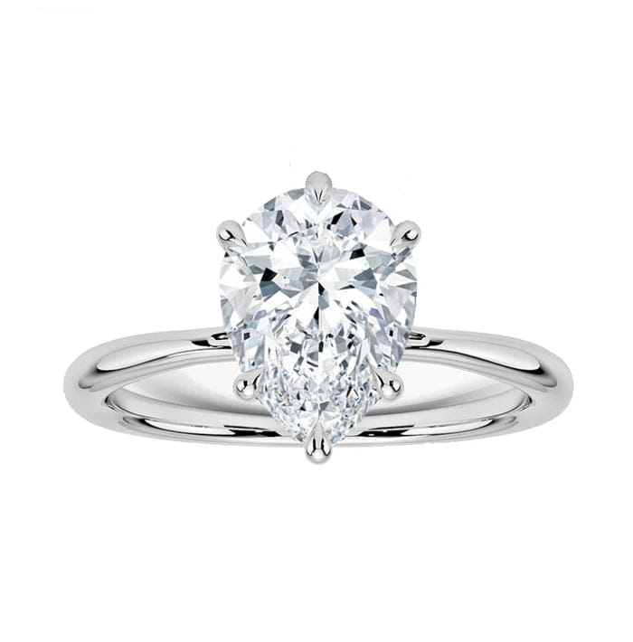 SPECIAL! .71ct G SI 14K White Gold Pear Shape Diamond Solitaire Ladies Ring